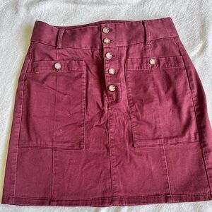 Loft Chino Burgundy Women's Skirt